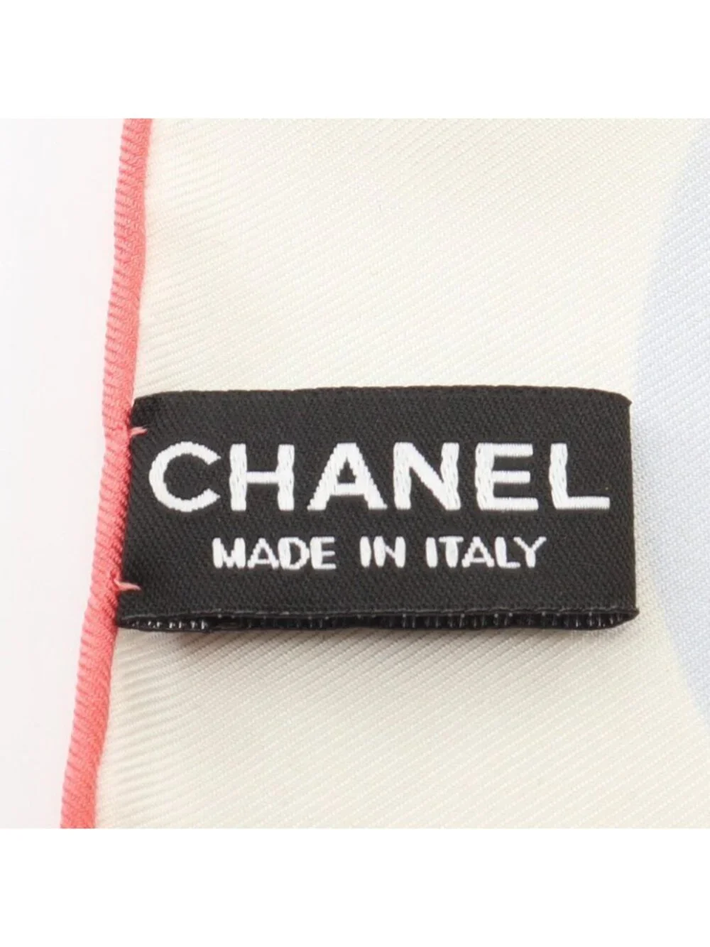 Chanel Scarf CC Logo All Pattern Pink Silk